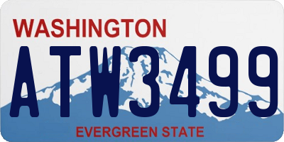 WA license plate ATW3499