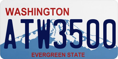 WA license plate ATW3500