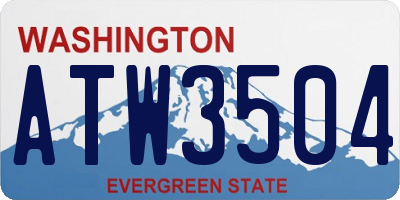 WA license plate ATW3504