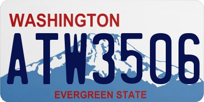 WA license plate ATW3506