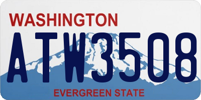 WA license plate ATW3508