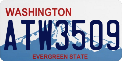WA license plate ATW3509