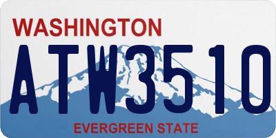 WA license plate ATW3510