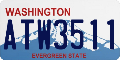 WA license plate ATW3511