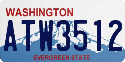 WA license plate ATW3512