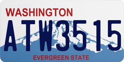 WA license plate ATW3515