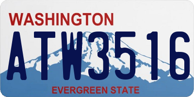 WA license plate ATW3516