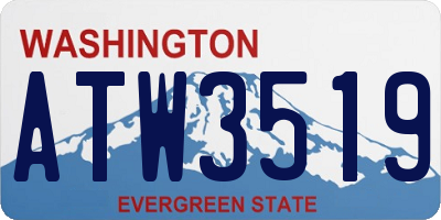 WA license plate ATW3519