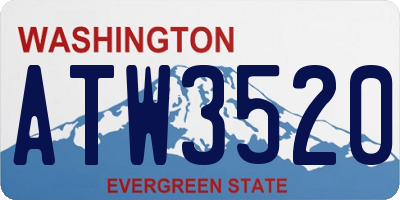 WA license plate ATW3520