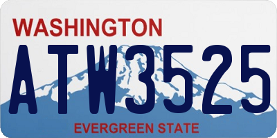 WA license plate ATW3525