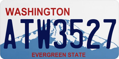WA license plate ATW3527