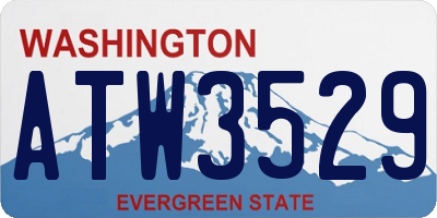 WA license plate ATW3529