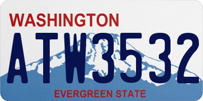WA license plate ATW3532