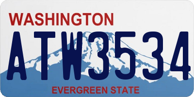 WA license plate ATW3534