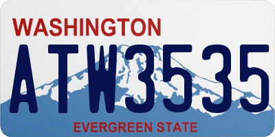 WA license plate ATW3535