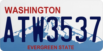WA license plate ATW3537
