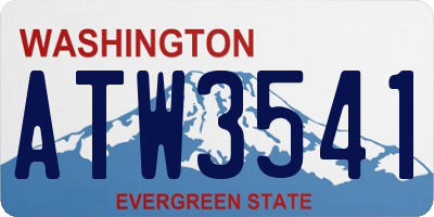 WA license plate ATW3541