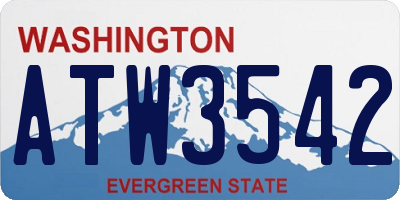 WA license plate ATW3542