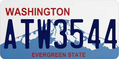 WA license plate ATW3544