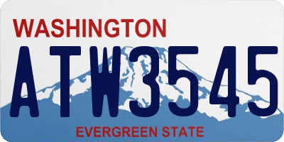 WA license plate ATW3545