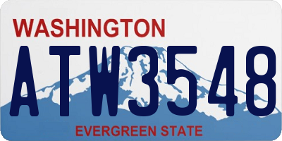 WA license plate ATW3548