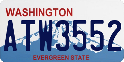 WA license plate ATW3552
