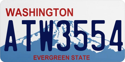 WA license plate ATW3554
