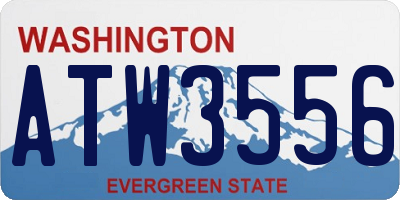 WA license plate ATW3556