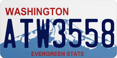 WA license plate ATW3558