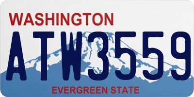WA license plate ATW3559