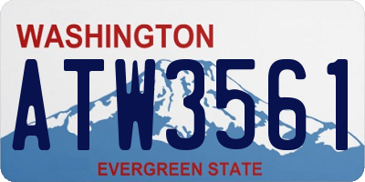 WA license plate ATW3561