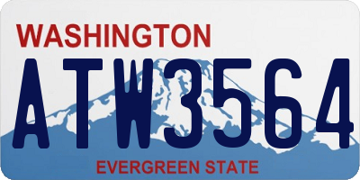 WA license plate ATW3564