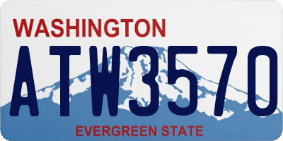 WA license plate ATW3570