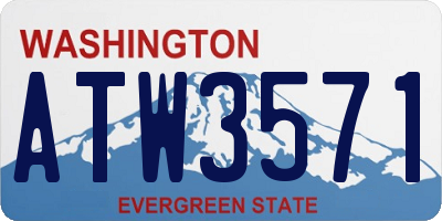 WA license plate ATW3571