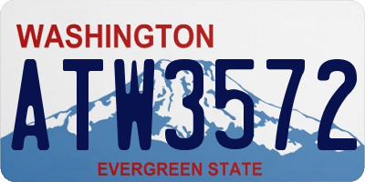 WA license plate ATW3572