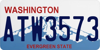 WA license plate ATW3573