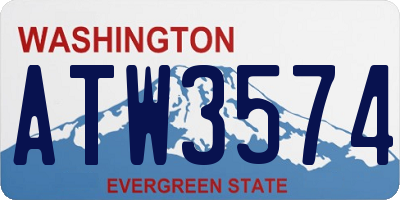 WA license plate ATW3574