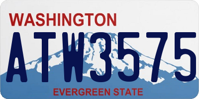 WA license plate ATW3575