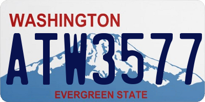 WA license plate ATW3577