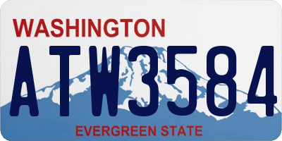 WA license plate ATW3584