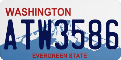 WA license plate ATW3586