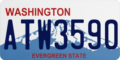 WA license plate ATW3590