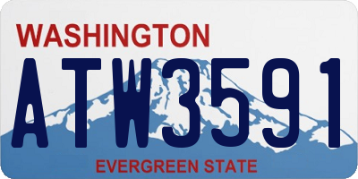 WA license plate ATW3591