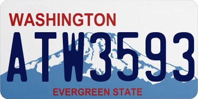 WA license plate ATW3593