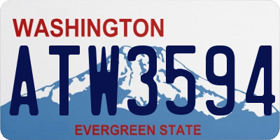 WA license plate ATW3594