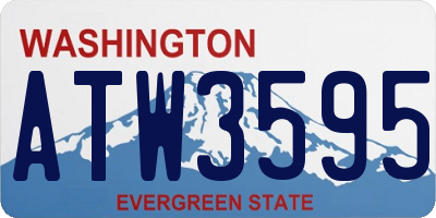 WA license plate ATW3595