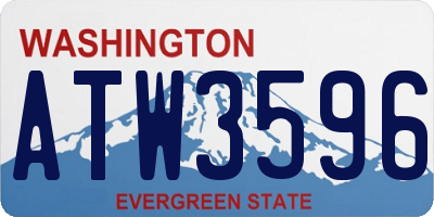 WA license plate ATW3596
