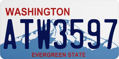 WA license plate ATW3597
