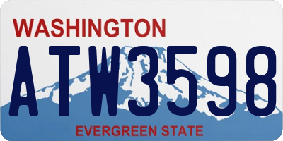 WA license plate ATW3598