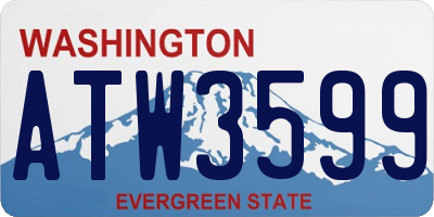WA license plate ATW3599